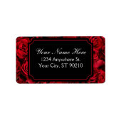 ゴシックバラ差出人住所ラベル ラベル (正面)