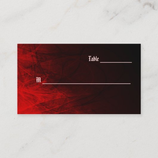 ゴシックバラ座席表名刺 プレイスカード (正面)