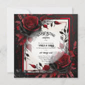 ゴシックバラ手打ち式招待状 招待状 (正面)