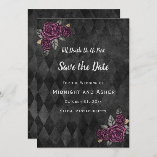ゴシックバラ死まで私たちPart Save the Date セーブザデート (正面/裏面)