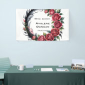 ゴシックバラ結婚のフレームブライダルシャワー 横断幕 (トレードショー)