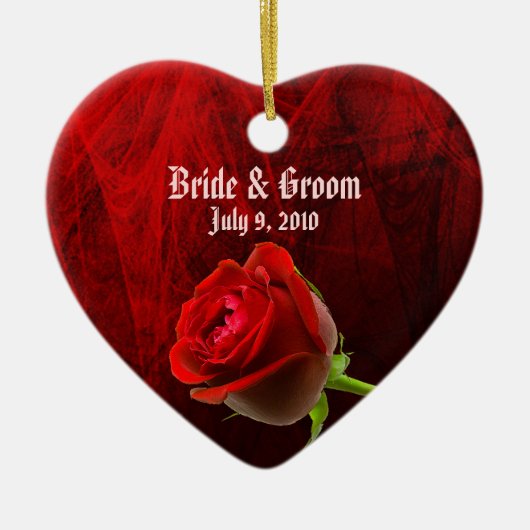 ゴシックバラ結婚キープサケオーナメント セラミックオーナメント (正面)