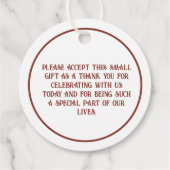 ゴシックバラ結婚スケルトンお礼メッセージカード フェイバータグ (裏面)