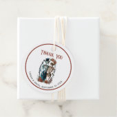 ゴシックバラ結婚スケルトンお礼メッセージカード フェイバータグ (インサイチュ)