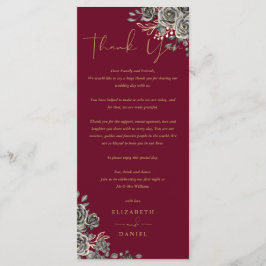 ゴシックバラ結婚ズフローラサンキュー座席表 メニュー