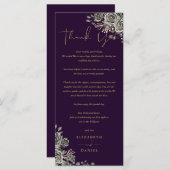 ゴシックバラ結婚ズフローラサンキュー座席表 メニュー (正面/裏面)