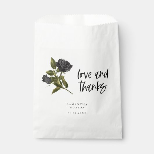 ゴシックバラ結婚ブラック フェイバーバッグ (正面)