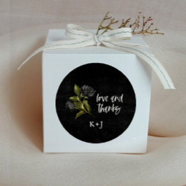 ゴシックバラ結婚式の引き出物 ラウンドシール