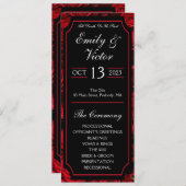 ゴシックバラ結婚式 プログラム (正面/裏面)