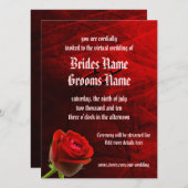 ゴシックバラ結婚Virtual 招待状 (正面/裏面)