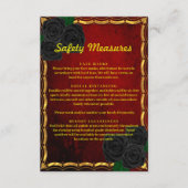 ゴシックバラ血結婚赤の安全対策 エンクロージャーカード (正面)