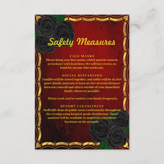 ゴシックバラ血結婚赤の安全対策 エンクロージャーカード (正面)