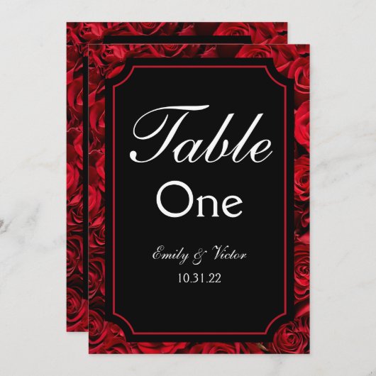 ゴシックバラ表番号 (正面/裏面)