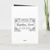 ゴシックバラ誕生日 カード (裏面)