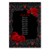 ゴシックバラ赤と黒の表番号 テーブルナンバー (裏面)