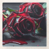 ゴシックバラ ガラスコースター (正面)