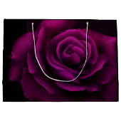 ゴシックバラ、キャンドル、パーチメント誕生日 ラージペーパーバッグ (裏面)