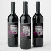 ゴシックバラ、キャンドル、パーチメント、ロケット ワインラベル (ボトル)