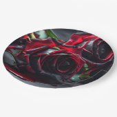 ゴシックバラ ペーパープレート (アングル)
