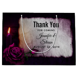 ゴシックバラ、ロウソク、パーチメント結婚ズ ラージペーパーバッグ