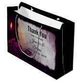 ゴシックバラ、ロウソク、パーチメント結婚ズ ラージペーパーバッグ (正面アングル)