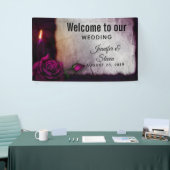 ゴシックバラ、ロウソク、パーチメント結婚ズ 横断幕 (トレードショー)