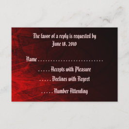 ゴシックバラRSVPカード 出欠カード