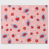 ゴシックバレンタインのピンクの神聖な人間ハート ラッピングペーパー (フラット)