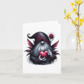 ゴシックバレンタインの小人 カード (黄色い花)