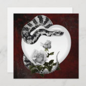 ゴシックバレンタインスネークハート&ホワイトローズ シーズンカード (正面/裏面)