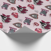 ゴシックバレンタインデーピンクゴシック ラッピングペーパー (角)