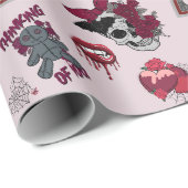 ゴシックバレンタインデーピンクゴシック ラッピングペーパー (ロールコーナー)