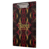 ゴシックバレンタイン金ゴールドハートダークアーツ クリップボード (左)