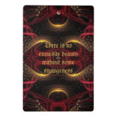 ゴシックバレンタイン金ゴールドハートダークアーツ ミニクリップボード (裏面)