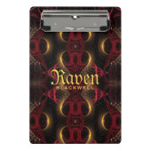 ゴシックバレンタイン金ゴールドハートダークアーツ ミニクリップボード (正面)