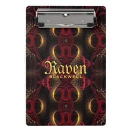 ゴシックバレンタイン金ゴールドハートダークアーツ ミニクリップボード