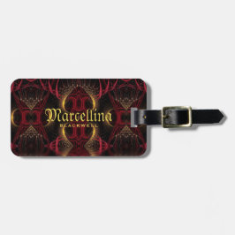 ゴシックバレンタイン金ゴールドハートダークアーツ ラゲッジタグ