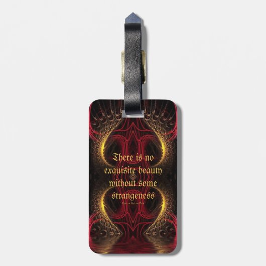 ゴシックバレンタイン金ゴールドハートダークアーツ ラゲッジタグ (裏面縦)