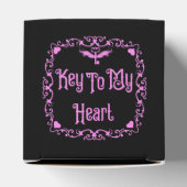ゴシックバレンタイン鍵へ私のハートピンク フェイバーボックス (上部)