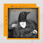 ゴシックバードマンハロウィーン招待状 招待状 (正面/裏面)