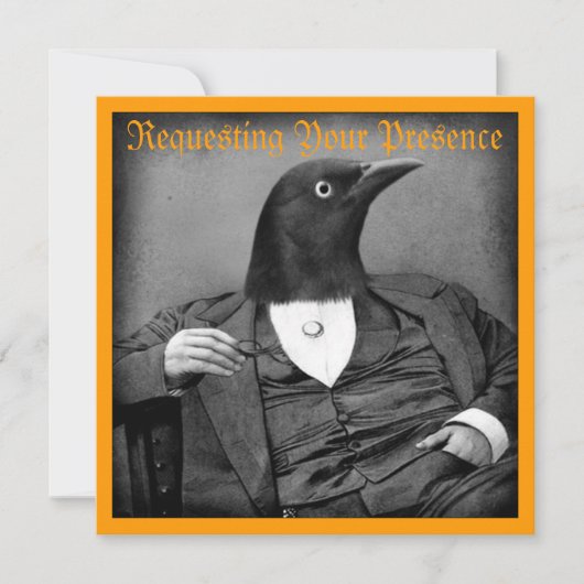 ゴシックバードマンハロウィーン招待状 招待状 (正面)