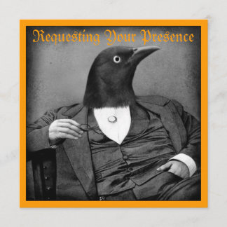 ゴシックバードマンハロウィーン招待状 招待状