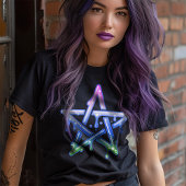 ゴシックパステルネオンペンタグラムサイバーゴシック女子 Tシャツ