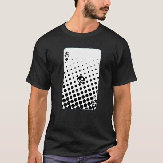 ゴシックパンクエースオブスペードカードシャークギャンブラー Tシャツ (正面)