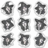 ゴシックパンクハロウィーンウィッチ シール (正面)