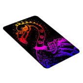 ゴシックパンクロッカーフラミンゴ、スカル、スパイクヘア マグネット (右側)