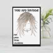 ゴシックパンク招待状、誕生日任意大事な行事 招待状 (スタンド正面)