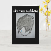 ゴシックパンク誕生日カード カード (黄色い花)