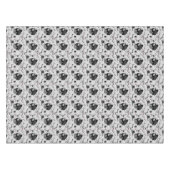 ゴシックパンダベビースカルカップケーズドードル テーブルクロス (正面(横))