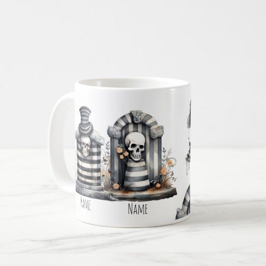ゴシックパーソナライズされたカップルのマグ コーヒーマグカップ (正面左)